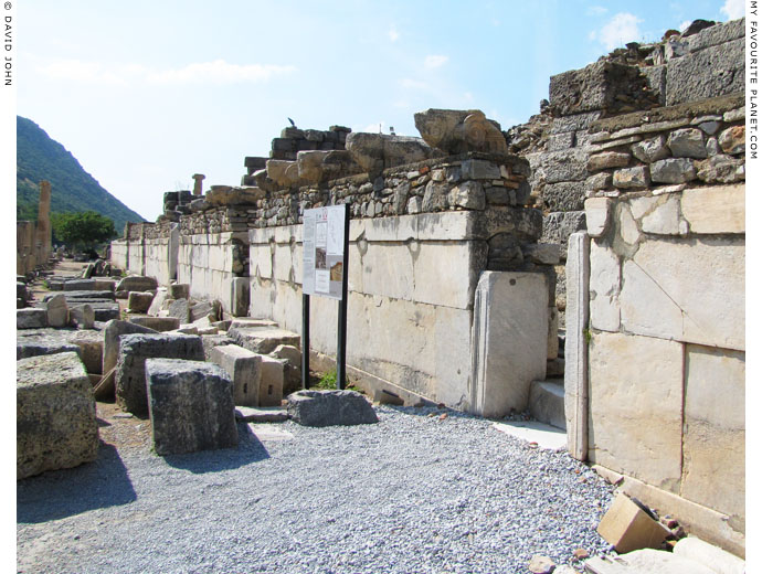 The wall on the north side of the Basilica Stoa, Ephesus at My Favourite Planet