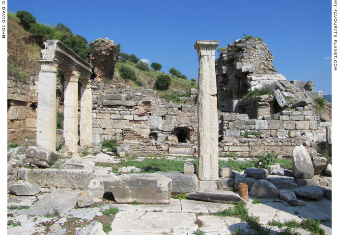 Pillars of a building at the east end of Basilica Stoa, Ephesus at My Favourite Planet