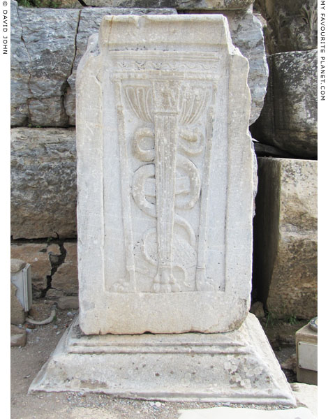 The tripod relief on the south side of the Clivus Sacer, Ephesus at My Favourite Planet