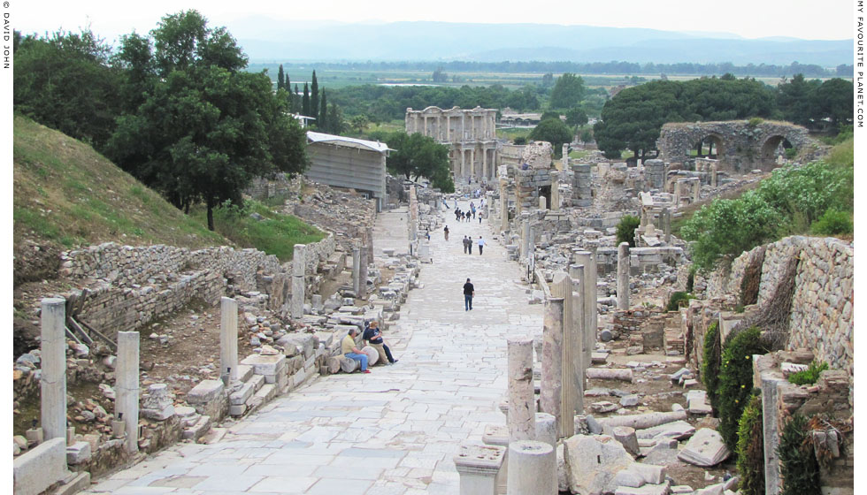 The view along Kuretes Street from the Herakles Gate, Ephesus at My Favourite Planet