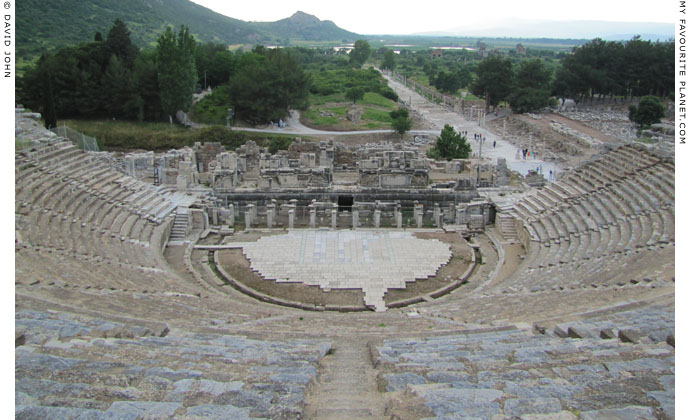 View from the cavea of the Great Theatre, Ephesus, Turkey at My Favourite Planet View from the cavea of the Great Theatre, Ephesus, Turkey at My Favourite Planet