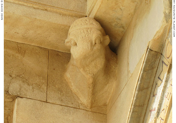 A corbel in the form of a bovine head, Mazeus and Mithridates Gate, Ephesus, Turkey at My Favourite Planet