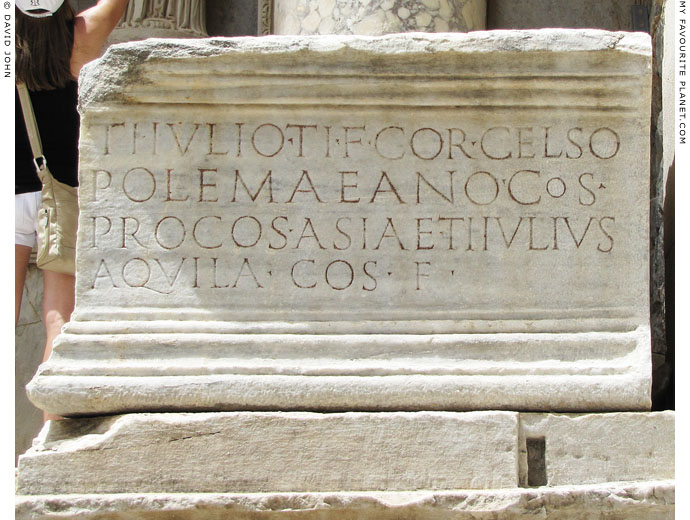 A Latin inscription on the base of an equestrian statue of Celsus at My Favourite Planet