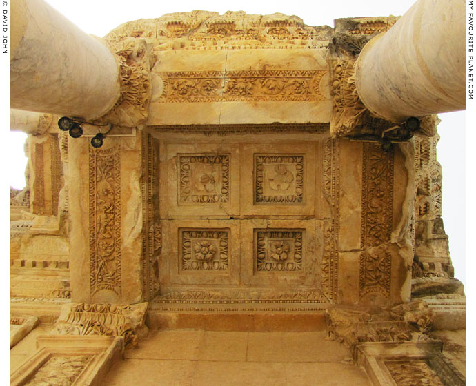 A coffered ceiling of the facade of the Celsus Library, Ephesus at My Favourite Planet