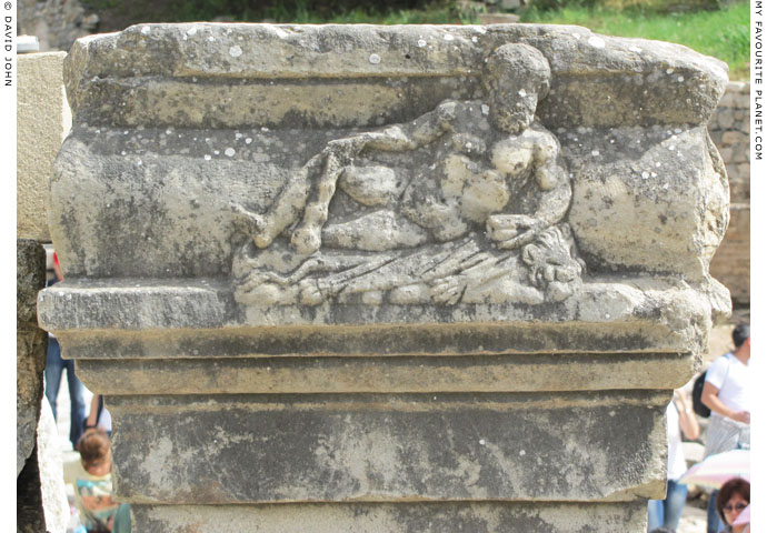 A relief of Herakles resting, Kuretes Street, Ephesus at My Favourite Planet A relief of Herakles resting, Kuretes Street, Ephesus at My Favourite Planet