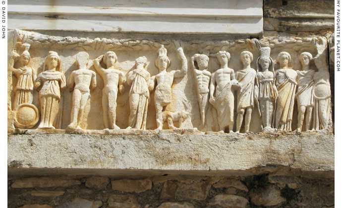 Frieze of Theodosius, his family, Artemis and other deities, Ephesus at My Favourite Planet