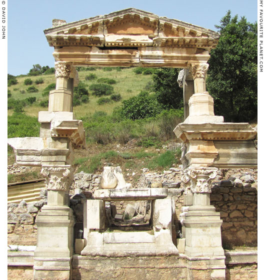 Detail of the reconstructed facade of the Fountain of Trajan, Ephesus at My Favourite Planet