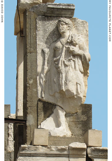 Relief of a male figure on the Memmius Monument, Ephesus at My Favourite Planet