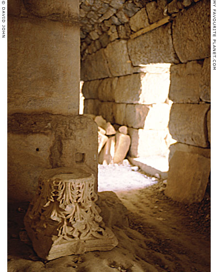 A Corinthian capital in the passage beneath the stage building of the Great Theatre of Ephesus at My Favourite Planet