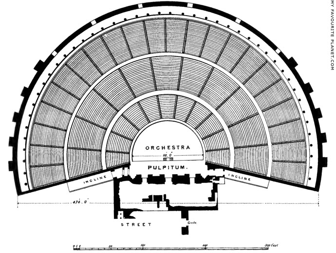 Plan of the Great Theatre of Ephesus by John Turtle Wood at My Favourite Planet