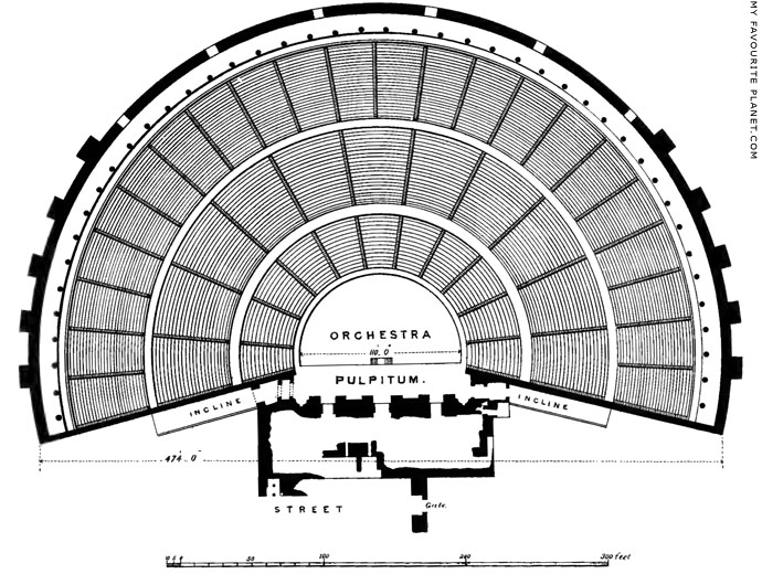 Plan of the Great Theatre of Ephesus by John Turtle Wood at My Favourite Planet