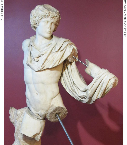A marble statue of Antinous as Androklos at My Favourite Planet