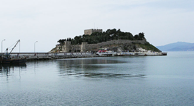 Genoese fortress on Güvercin Ada (Dove or Pigeon Island), Kusadasi, Turkey at My Favourite Planet