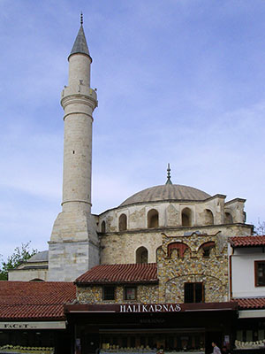 Kale Ici Mosque, Kusadasi, Turkey, built in 1618 by Grand Vizier Öküz Kara Mehmed Pasha