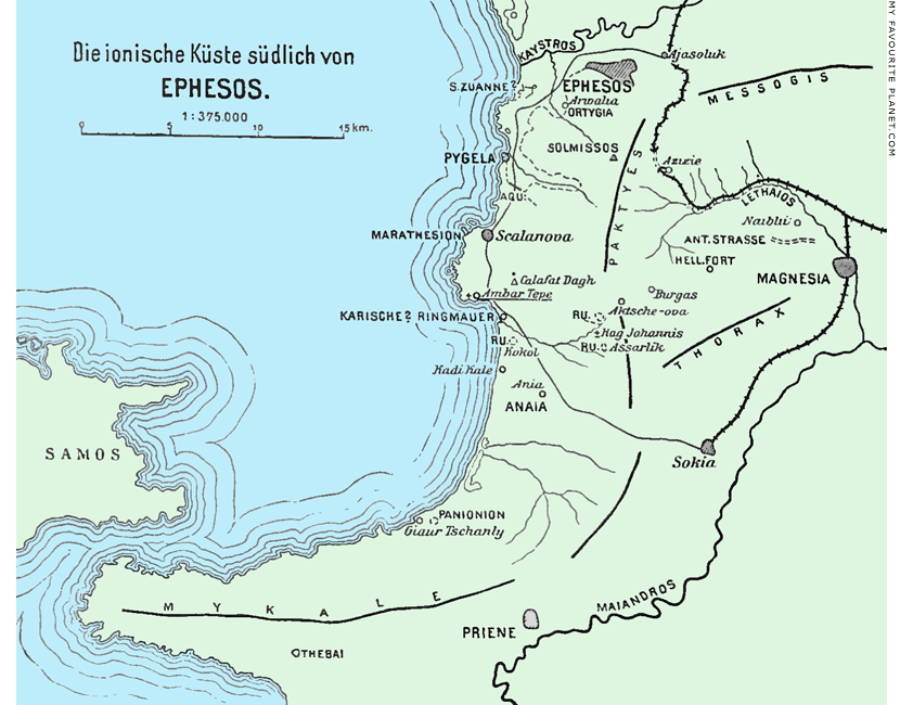 An 18th century map of the Ionian coast around Kuşadası at My Favourite Planet An 18th century map of the Ionian coast around Kuşadası at My Favourite Planet