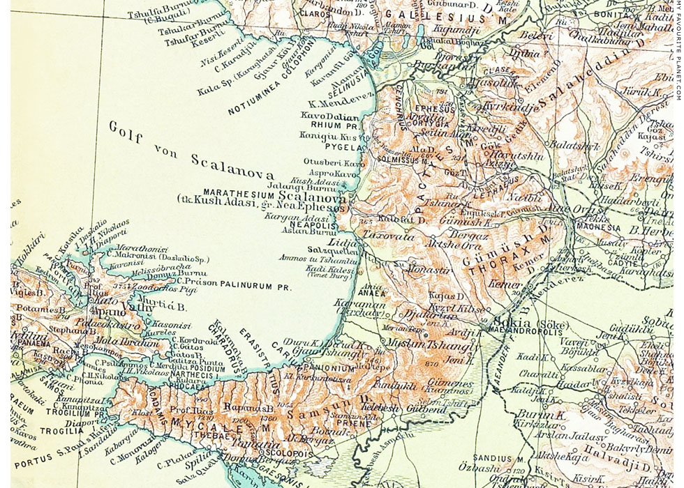 Map of the Ionian coast by Richard Kiepert at My Favourite Planet Map of the Ionian coast by Richard Kiepert at My Favourite Planet
