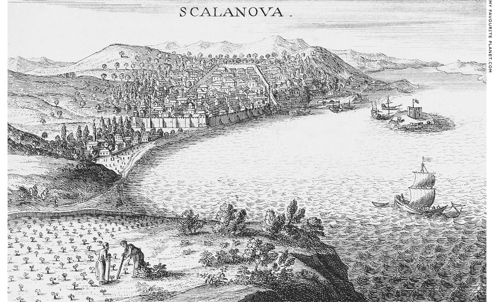 An 18th century engraving of Kusadasi harbour, Turkey at My Favourite Planet An 18th century engraving of Kusadasi harbour, Turkey at My Favourite Planet