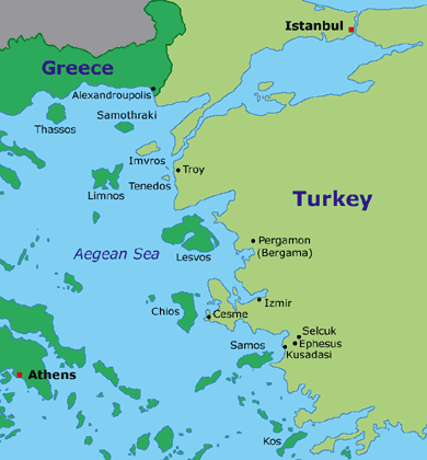 map of Aegean area and western Turkey at My Favourite Planet map of Aegean area and western Turkey at My Favourite Planet