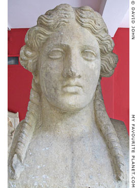 Head of Apollo from a double herm with Hermes and Apollo, in the National Archaeological Museum, Athens