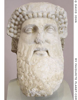 Head of a Pergamon type Hermes Propylaios in the Acropolis Museum, Athens