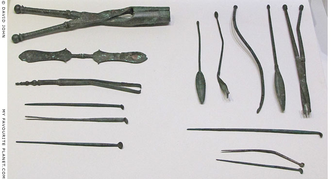 Ancient medical instruments found at the Asclepieion in Allianoi, near Pergamon, Turkey at My Favourite Planet