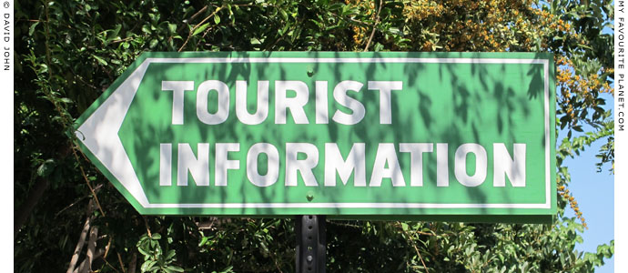 Street sign showing the way to the Bergama Tourist Information office at My Favourite Planet Street sign showing the way to the Bergama Tourist Information office at My Favourite Planet