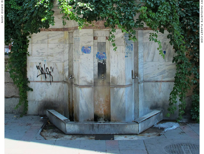A public water fountain in the centre of Bergama, Turkey at My Favourite Planet