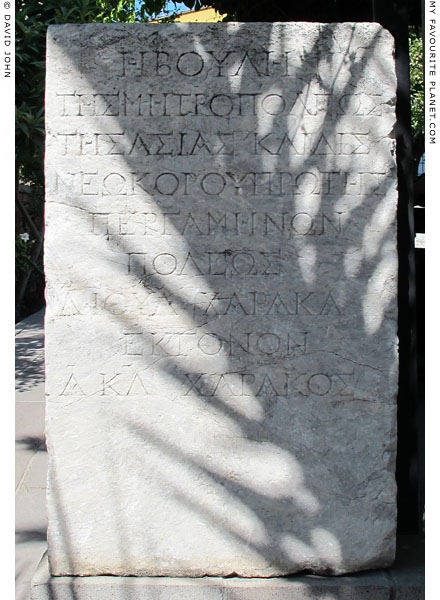 An inscribed statue base honouring Aulus Iulius Charax of Pergamon at My Favourite Planet