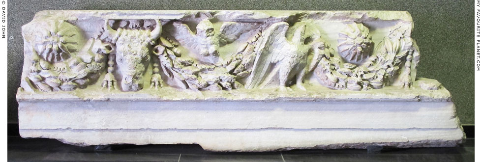Part of a marble frieze and architrave from the Athena Terrace on the Pergamon acropolis at My Favourite Planet