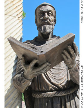 Statue of the ancient Greek physician Galen of Pergamon in Bergama, Turkey at My Favourite Planet