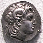 Silver tetradrachm coin of Lysimachos, king of Thrace at My Favourite Planet