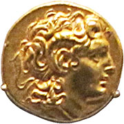 Gold stater of Lysimachus at My Favourite Planet