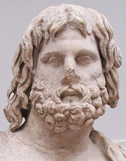 The head of the Pergamon statue of Poseidon at My Favourite Planet