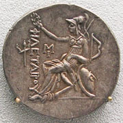 Tetradrachm from Pergamon with an image of Athena. Tetradrachm from Pergamon with an image of Athena.