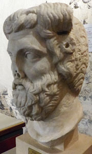 Head of Zeus Ammon in Catania Museum at My Favourite Planet