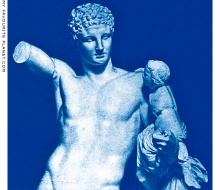 Statue of Hermes carrying the infant Dionysos in Olympia Archaeological Museum, Greece at My Favourite Planet