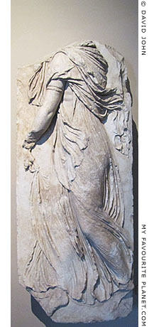 Marble relief of a dancing maenad at My Favourite Planet