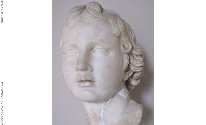 Marble head of a child, from Pergamon at My Favourite Planet