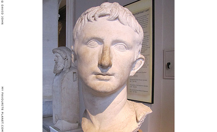 Marble head of Roman Emperor Augustus at My Favourite Planet