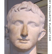 Marble bust of Roman Emperor Augustus from Pergamon at My Favourite Planet