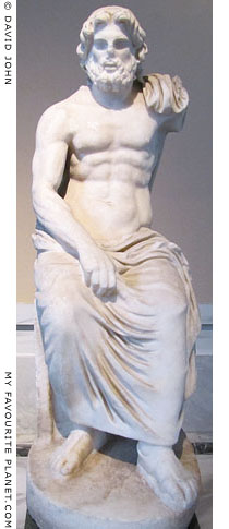 Marble statue of seated Zeus from Demirci at My Favourite Planet