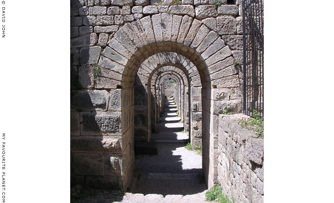 An arched tunnel supporting the Temple of Trajan Pergamon, Turkey at My Favourite Planet