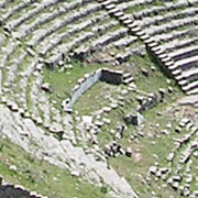 The royal box of the theatre on the Pergamon Acropolis, Turkey at My Favourite Planet