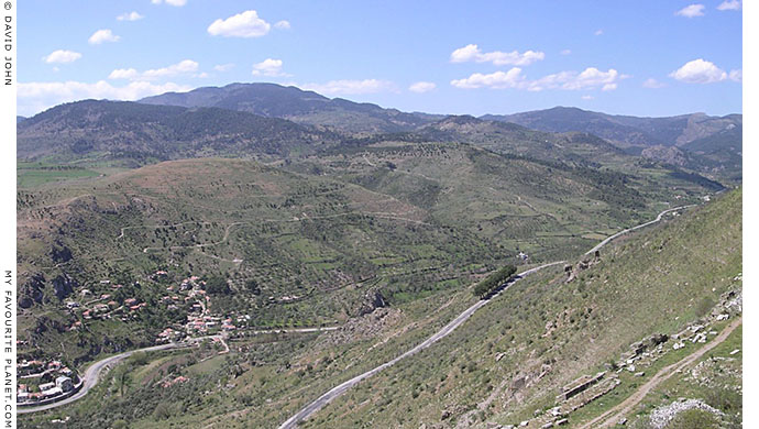 The Bergama Cayi river valley and the Akropol Cad road up to the Pergamon Acropolis at My Favourite Planet