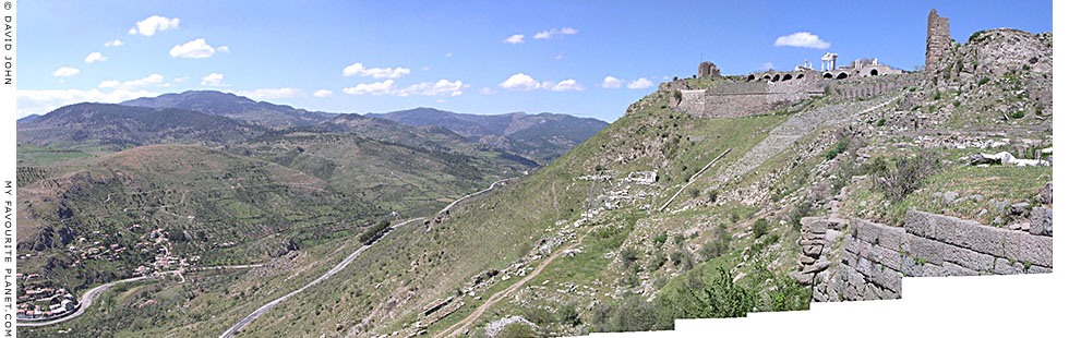 Panoramic view northwards over the Selinus valley from the Pergamon Acropolis, Turkey at My Favourite Planet