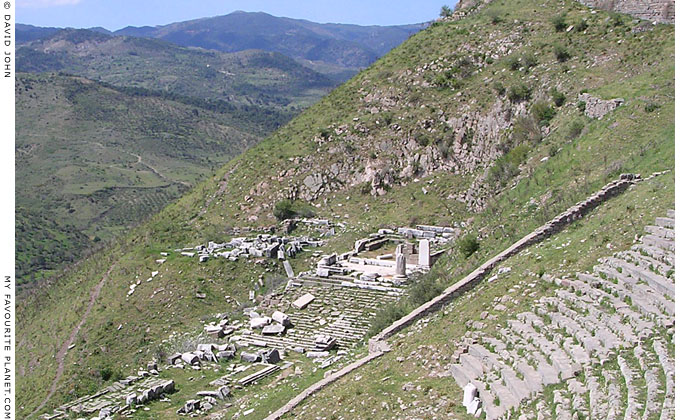 The ruins of the Temple of Dionysus on the west slope of the Pergamon Acropolis, Turkey at My Favourite Planet