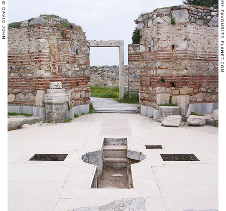 A baptismal pool in the Basilica of Saint John, Selcuk, Turkey at My Favourite Planet A baptismal pool in the Basilica of Saint John, Selcuk, Turkey at My Favourite Planet