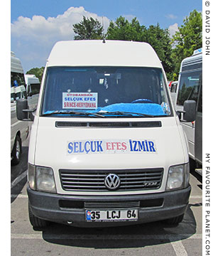Selcuk dolmus minibus for Sirince and Meryemena at Selcuk bus station Selcuk dolmus minibus for Sirince and Meryemena at Selcuk bus station