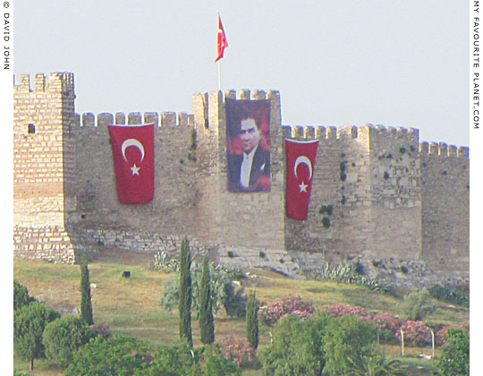 A portrait of Atatürk on the Ayasuluk fortress, Selcuk, Turkey at My Favourite Planet
