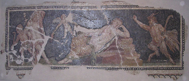 Dionysus, Ariadne and Pan in a floor mosaic, Ephesus Archaeological Museum, Selcuk at My Favourite Planet Dionysus, Ariadne and Pan in a floor mosaic, Ephesus Archaeological Museum, Selcuk at My Favourite Planet